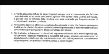 Referendum, Gasparri: “Anm non ha detto la verità è vista negare spazio circolo Gdf”